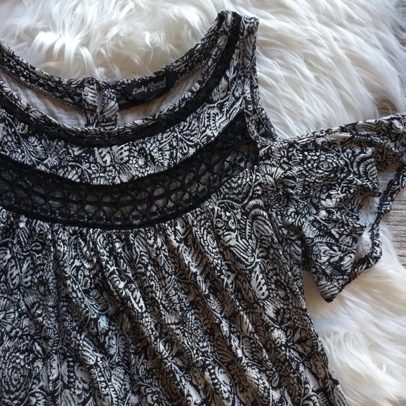 Lucky Brand Boho Cold Shoulder Blouse - Picture 3 of 3